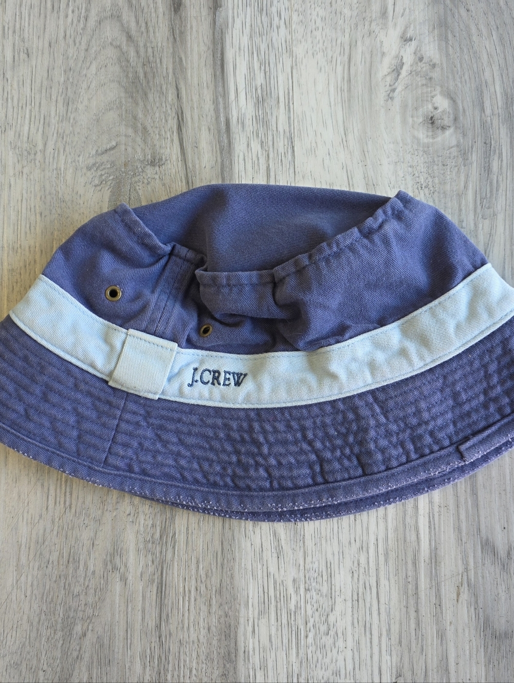 J.Crew Kids Bucket Hat Navy/Light Blue Cotton Sun Hat